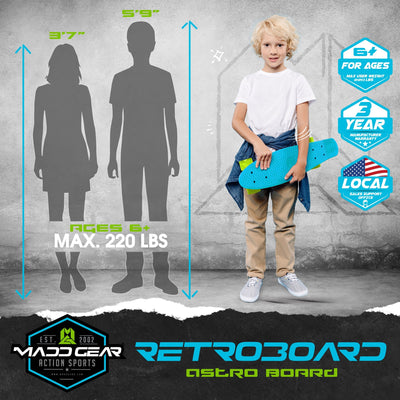 22" Retro Skateboard - Astro