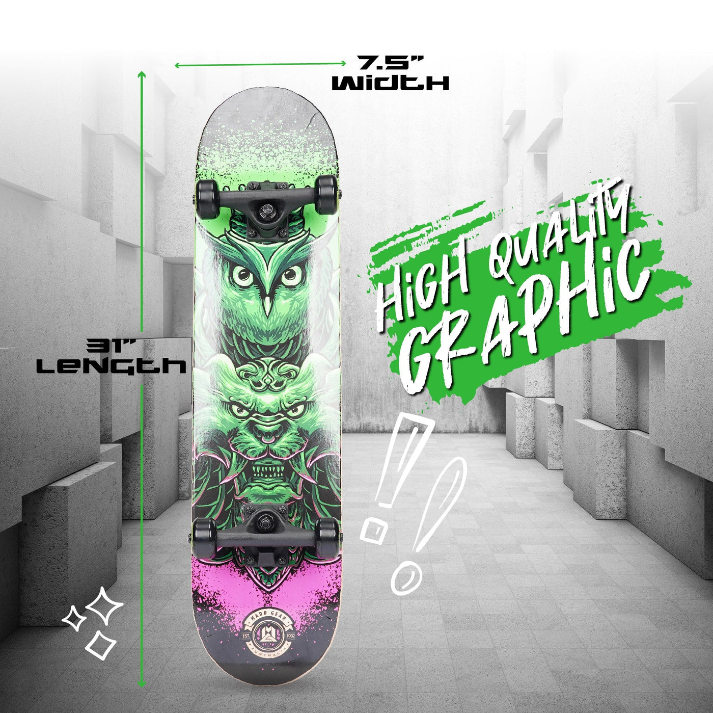 31" Kickflip Spec Skateboard - Bubo