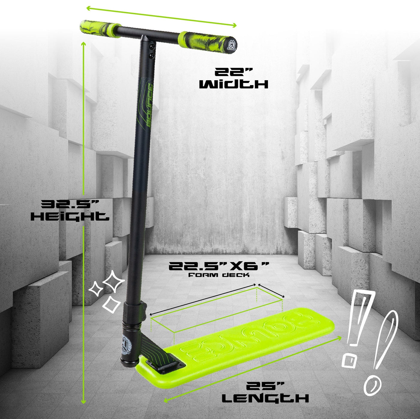 Trottinette freestyle MG Bounce Trampoline Pro - Vert