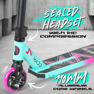 Madd Gear Carve Elite Stunt Scooter - Teal-Pink