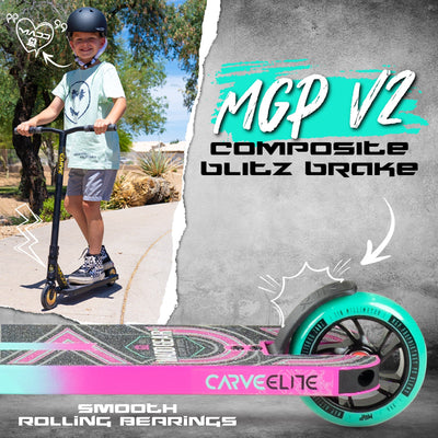 Madd Gear Carve Elite Stunt Scooter - Teal-Pink