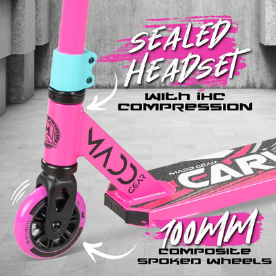 Trottinette freestyle Carve Flow-X Pro - Rose-Sarcelle