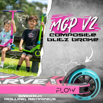 Trottinette freestyle Carve Flow-X Pro - Rose-Sarcelle
