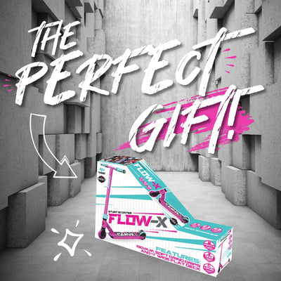 Trottinette freestyle Carve Flow-X Pro - Rose-Sarcelle