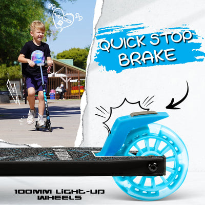 Rize 100 Light-Up Scooter - Black Blue