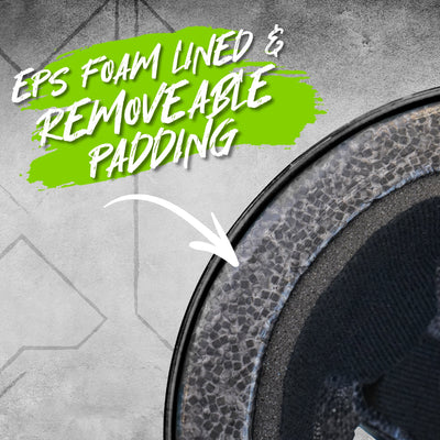 Casque EPS Certifié - Noir Vert M/L
