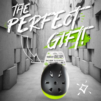 Certified EPS Helmet - Black Green S/M