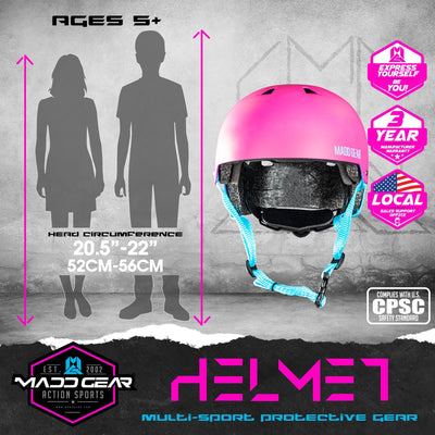 Certified EPS Helmet - Pink Blue S/M