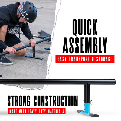 55" Adjustable Grind Rail - Black Blue