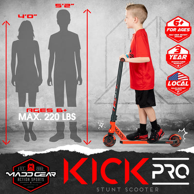 Trottinette MG Kick Pro 5" - Rouge Noir