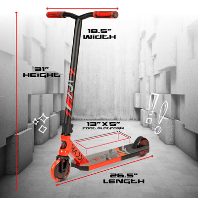 Trottinette MG Kick Pro 5" - Rouge Noir