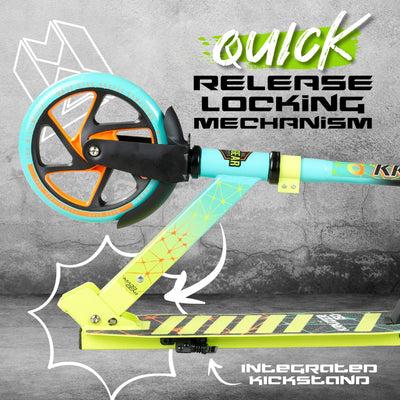 Kruzer 150 Folding Scooter - Teal Lime