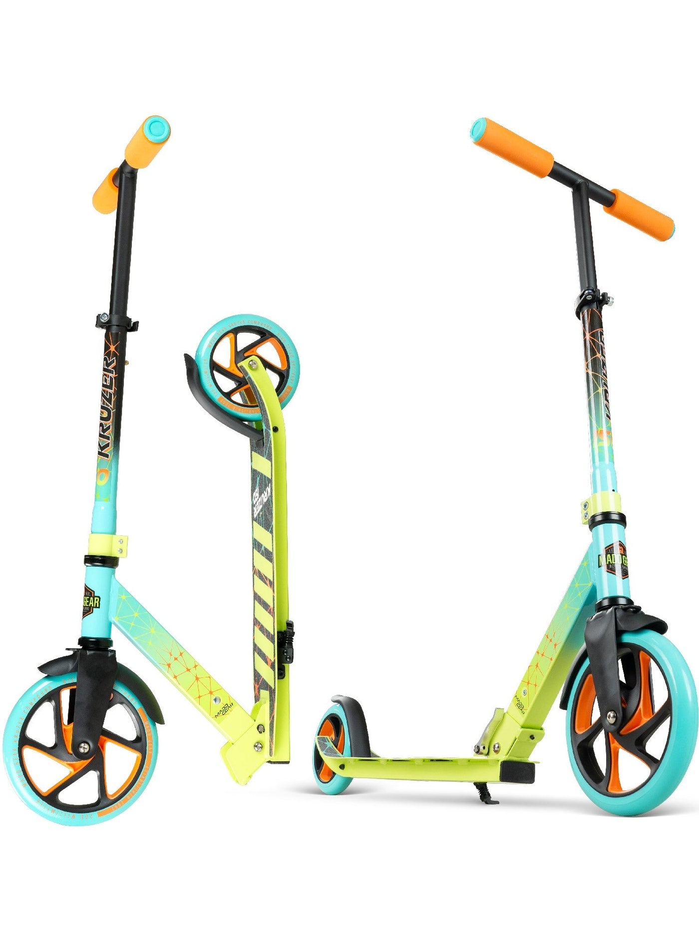 Kruzer 150 Folding Scooter - Teal Lime