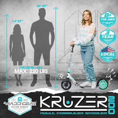 Trottinette pliante Kruzer 200 - Sarcelle
