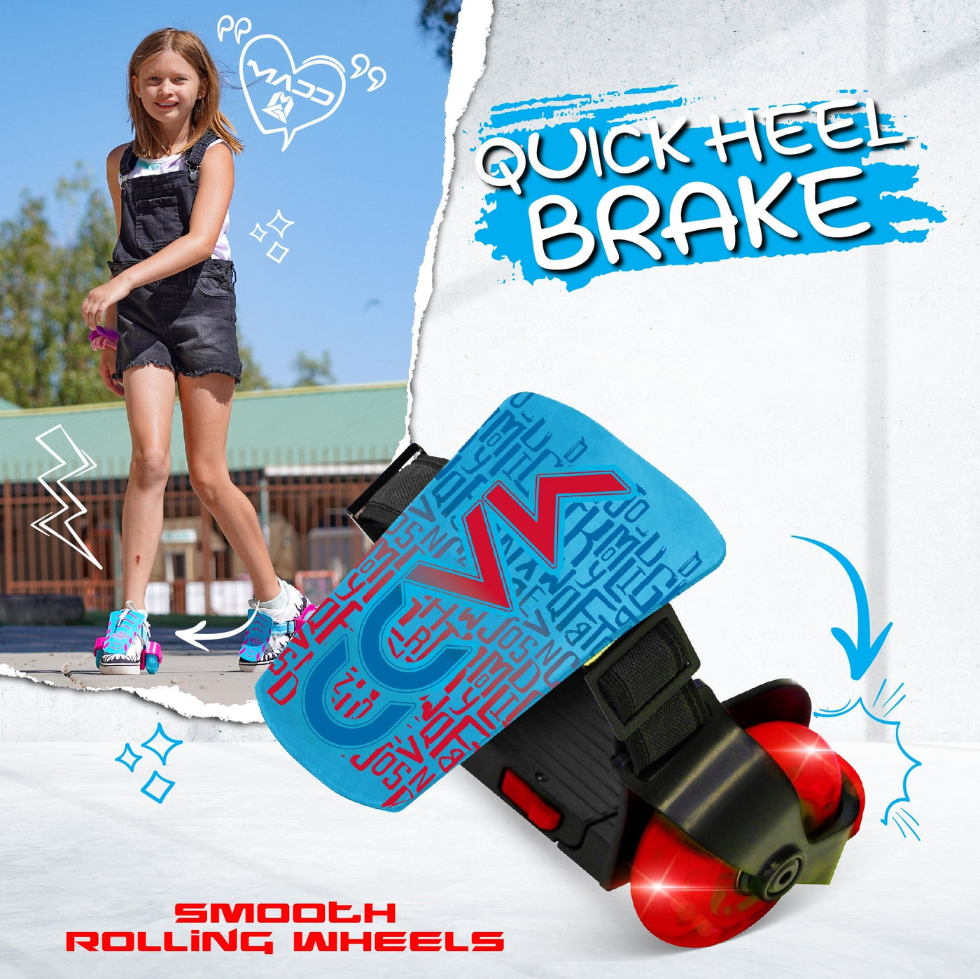 Madd Light-Up Rollers - Blue Red