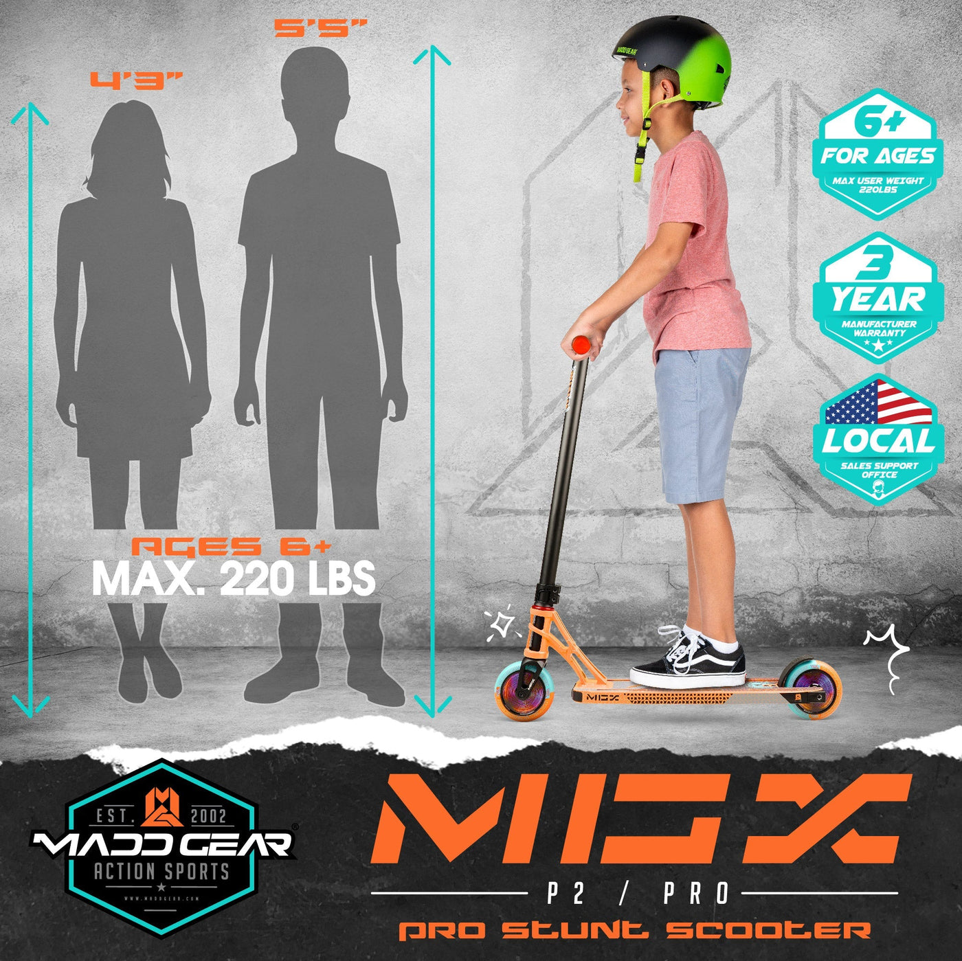 Trottinette freestyle MGX P2 - Orix 