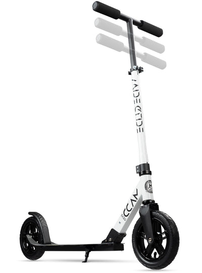 Wide Glide Folding Commuter Scooter - White