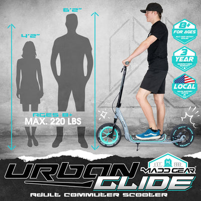 Urban Glide Commuter Scooter - Grey Teal