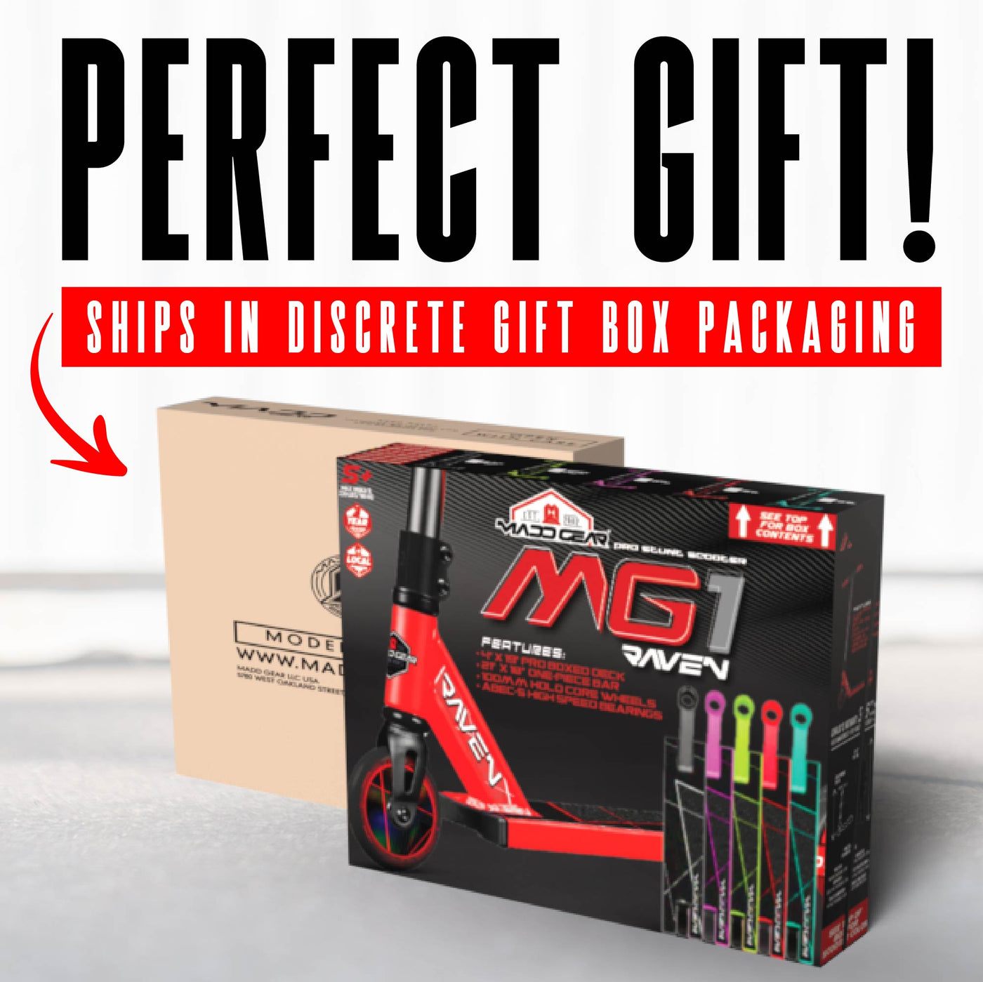 Madd Gear MG1 Raven Stunt Scooter – Grün Schwarz