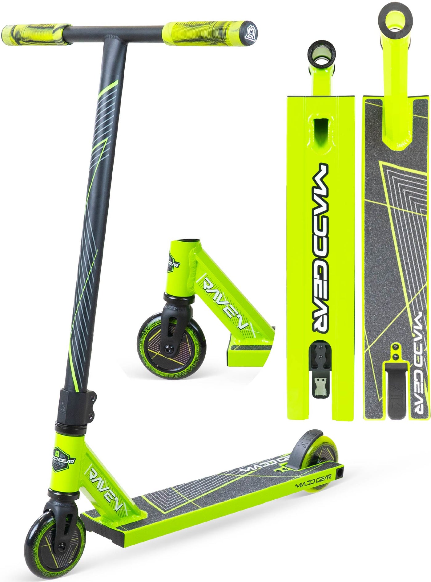 Madd Gear MG1 Raven Stunt Scooter – Grün Schwarz