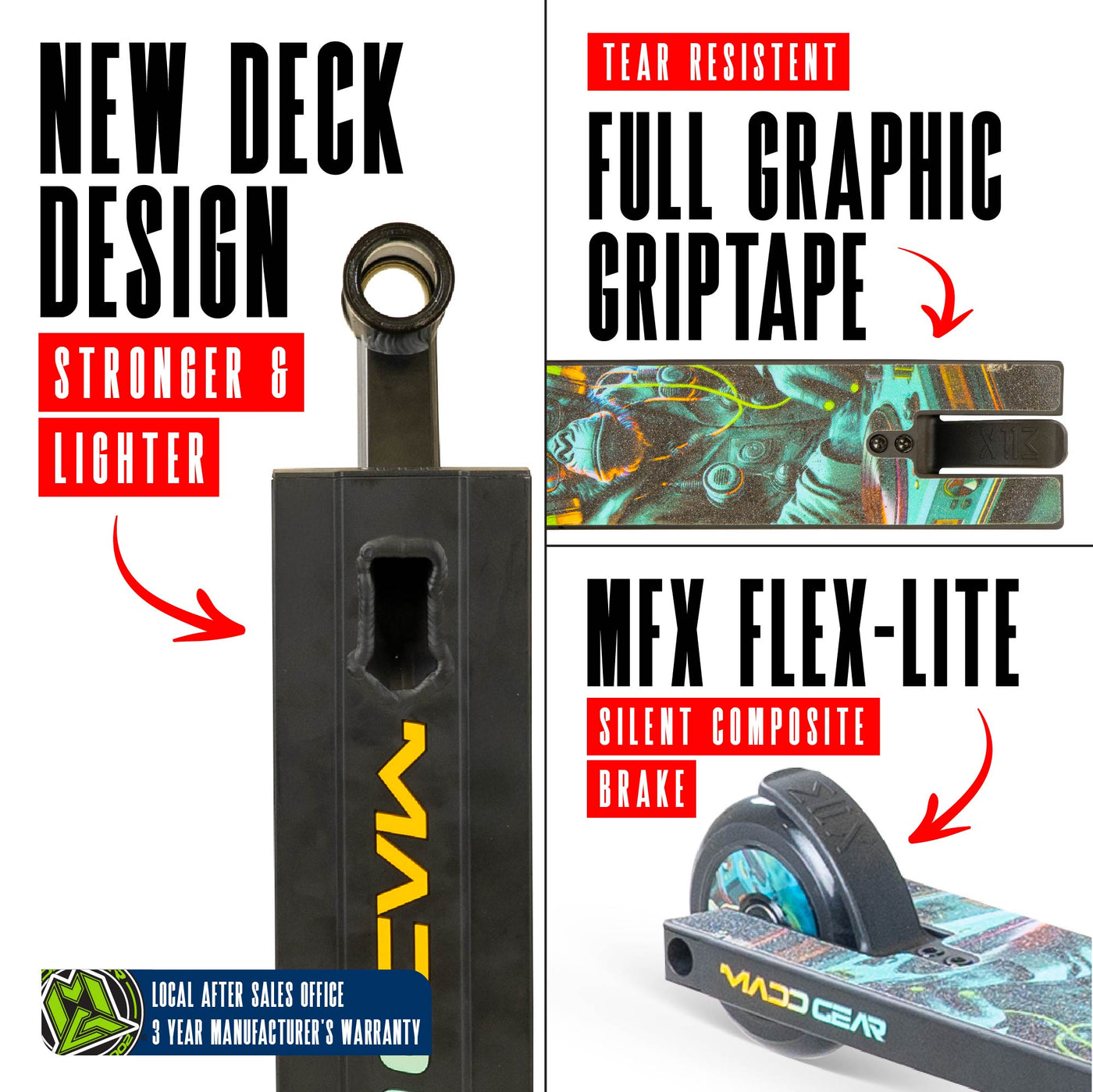 Madd Gear MG2 DJ Rilla Stunt Scooter – Schwarz Orange