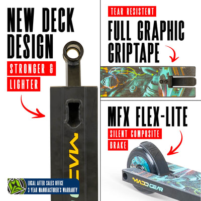 Madd Gear MG2 DJ Rilla Stunt Scooter – Schwarz Orange