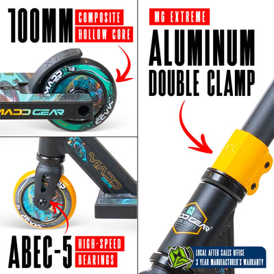 Madd Gear MG2 DJ Rilla Stunt Scooter – Schwarz Orange