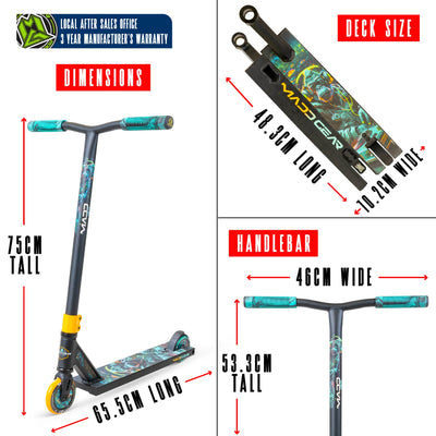 Madd Gear MG2 DJ Rilla Stunt Scooter – Schwarz Orange