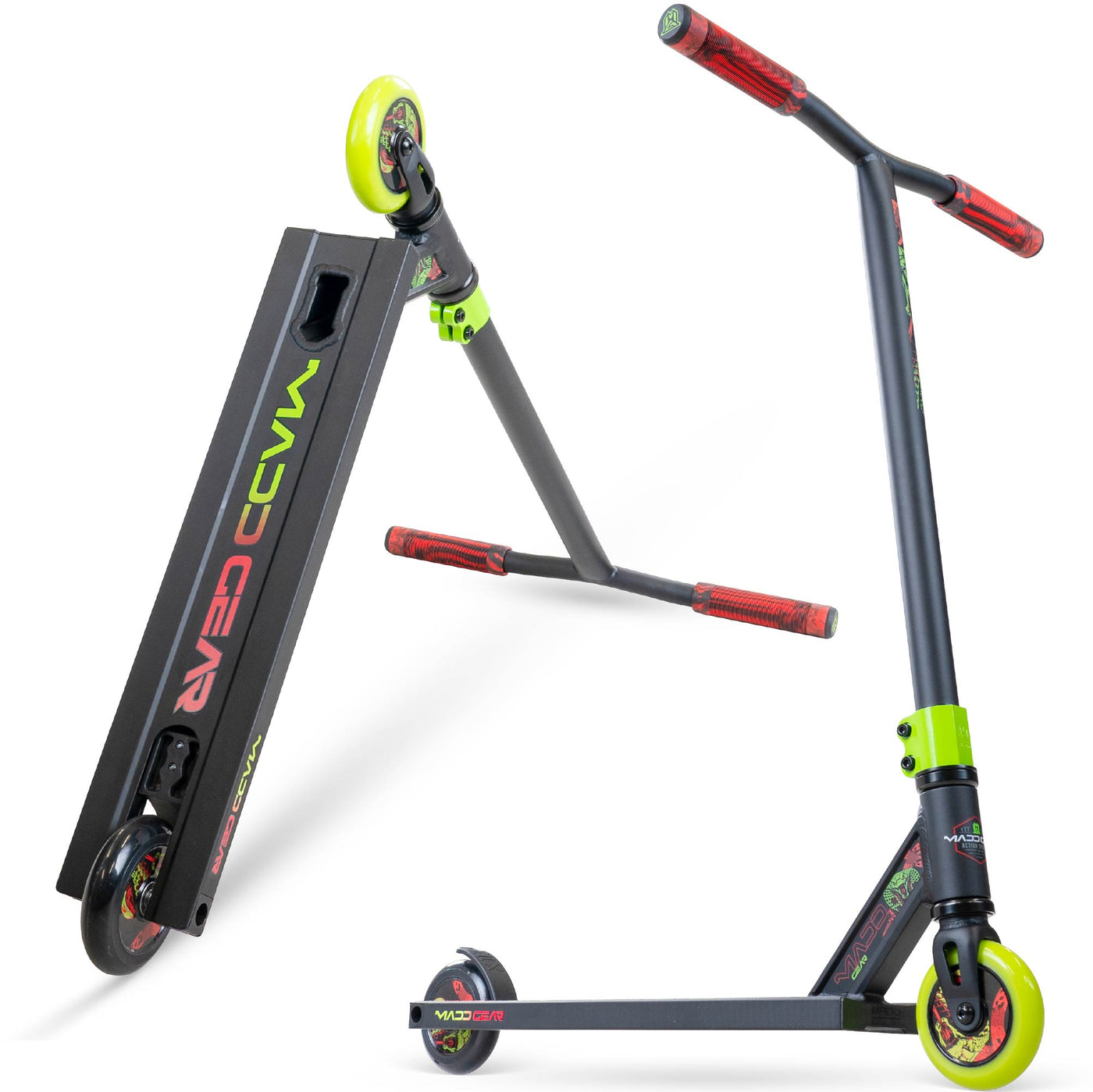 Madd Gear MG2 Venom Stunt Scooter – Schwarz Grün