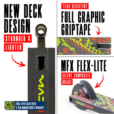 Madd Gear MG2 Venom Stunt Scooter – Schwarz Grün