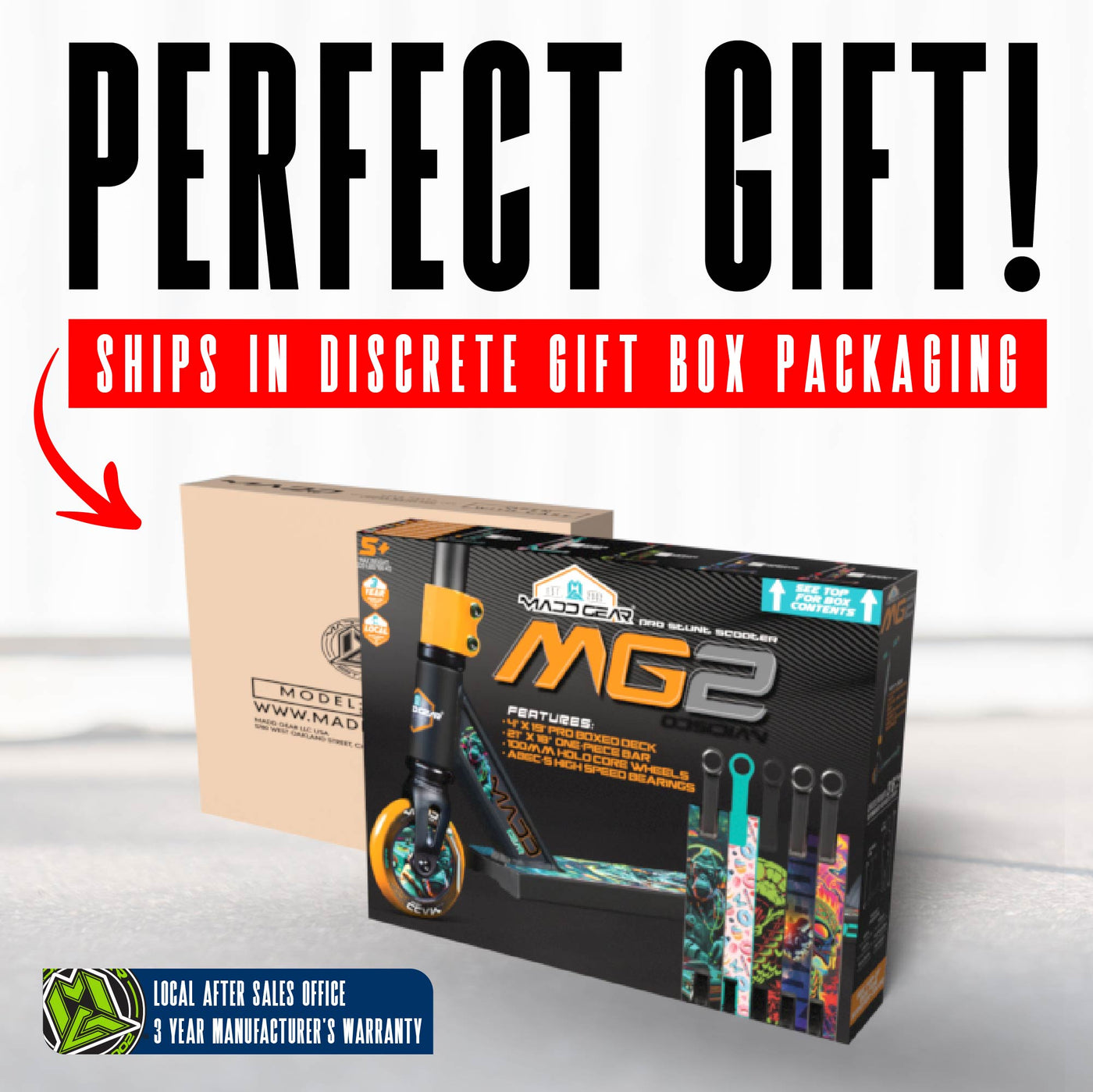 Madd Gear MG2 Venom Stunt Scooter – Schwarz Grün