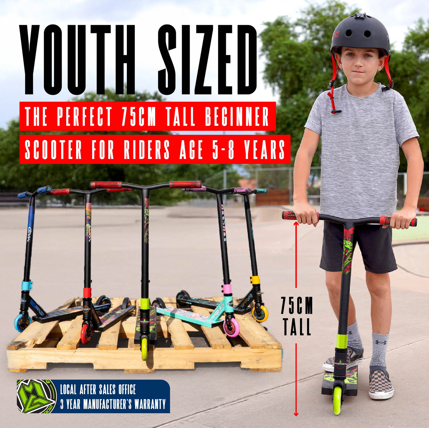 Madd Gear MG2 Venom Stunt Scooter – Schwarz Grün