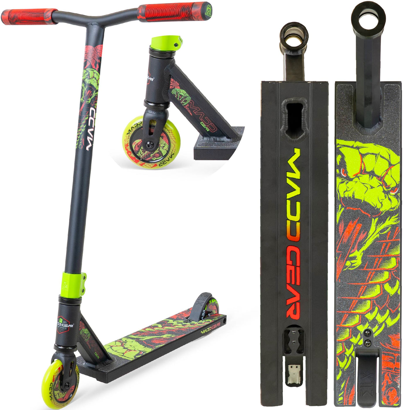 Madd Gear MG2 Venom Stunt Scooter – Schwarz Grün