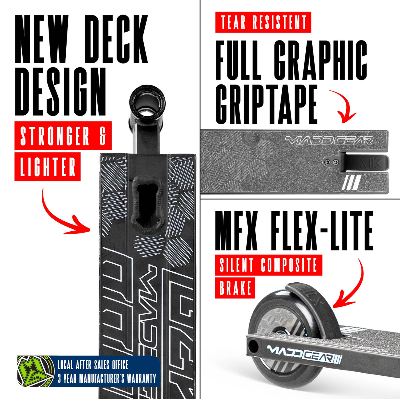 Madd Gear MG3 Zen Stunt Scooter – Schwarz