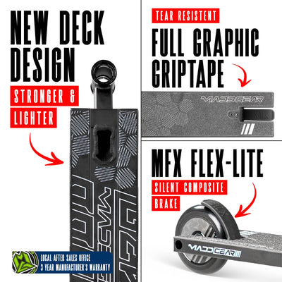 Madd Gear MG3 Zen Stunt Scooter – Schwarz