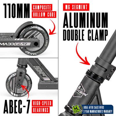 Madd Gear MG3 Zen Stunt Scooter – Schwarz