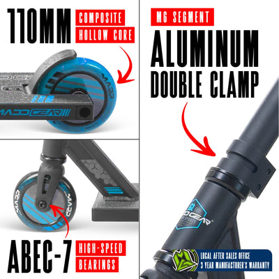 Madd Gear MG3 Zen Stunt Scooter – Schwarz Blau