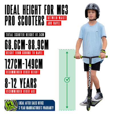 Madd Gear MG3 Zen Stunt Scooter – Schwarz Grün