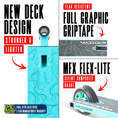 Madd Gear MG4 Titan Stunt Scooter – Türkis