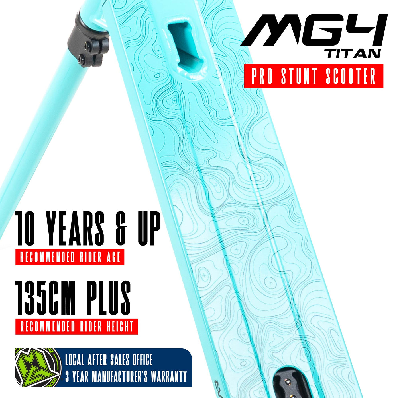 Madd Gear MG4 Titan Stunt Scooter – Türkis