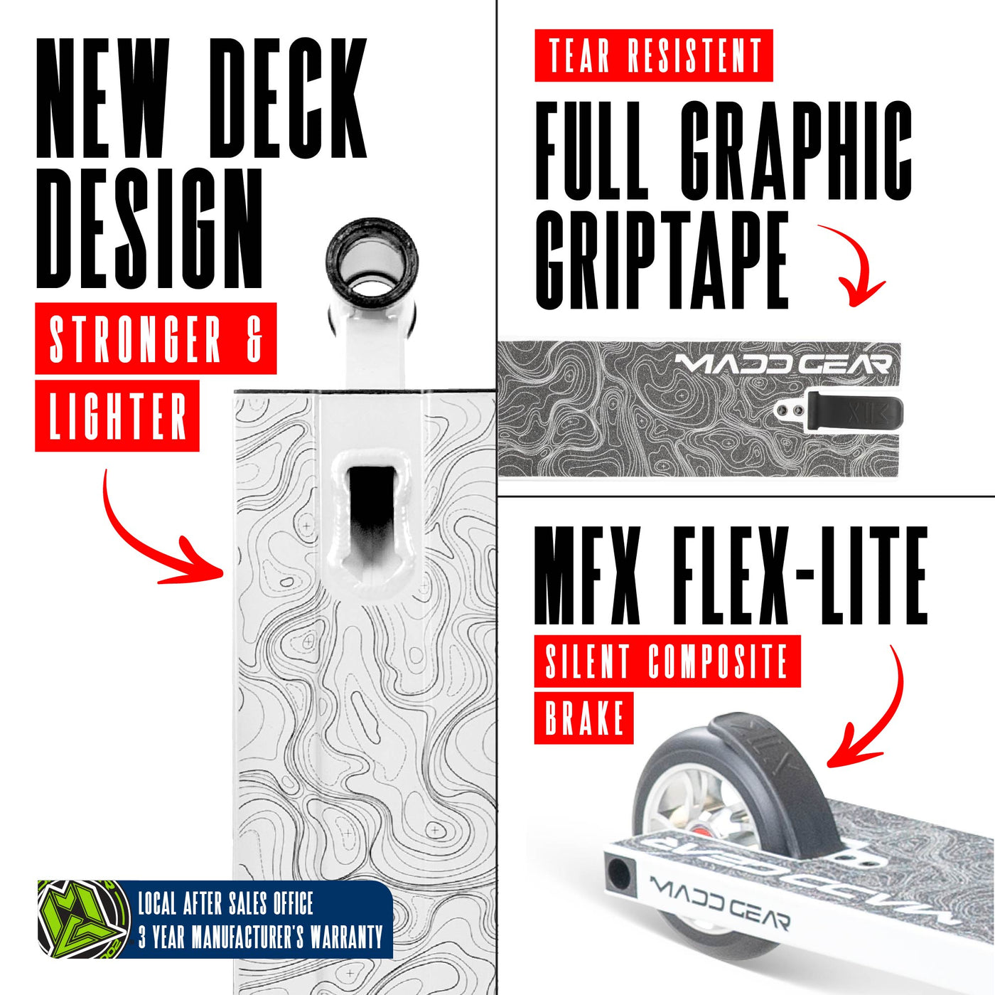 Madd Gear MG4 Titan Stunt Scooter – Weiss