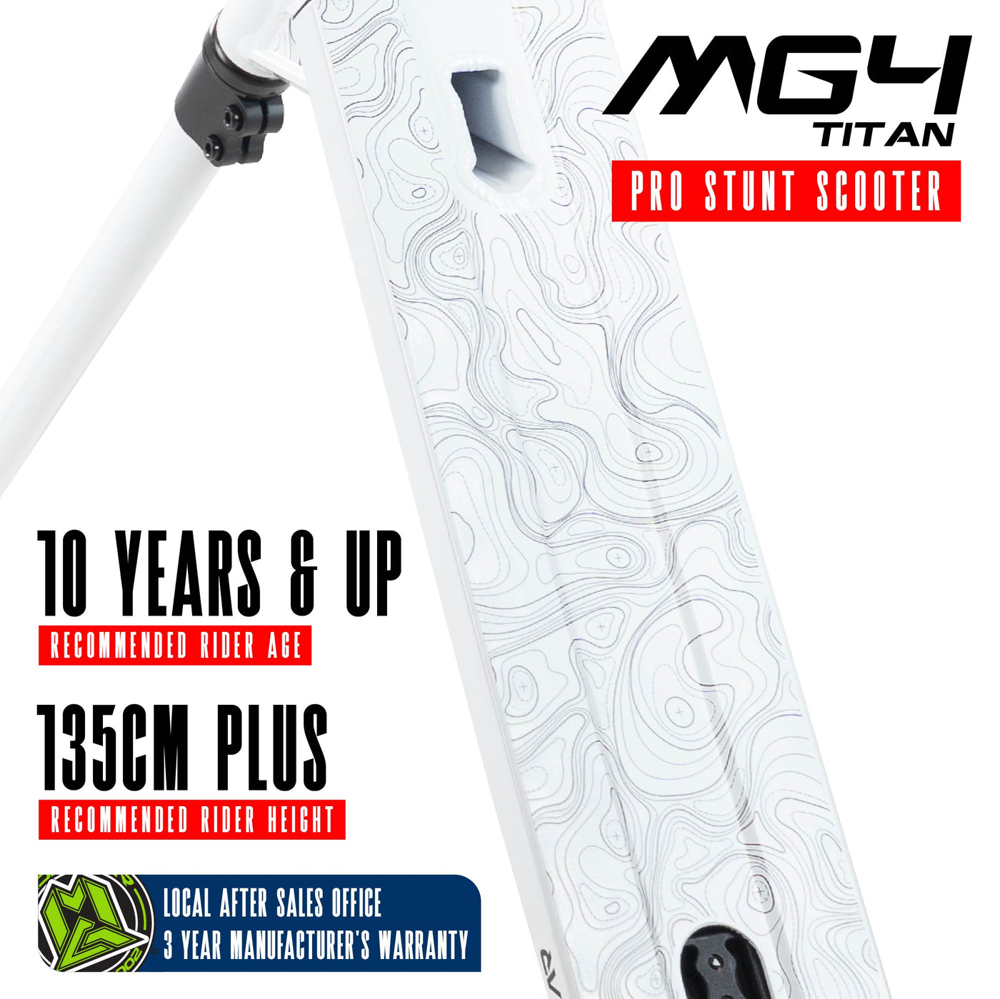 Madd Gear MG4 Titan Stunt Scooter – Weiss