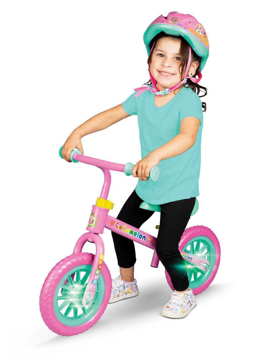 Draisienne et casque pour débutant Cocomelon - Rose