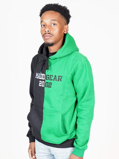 MG SPLIT HOODIE - BLACK GREEN