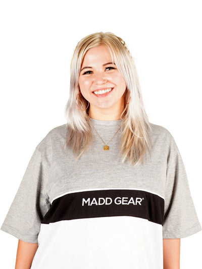 MGP STRIPE TEE - GRAY WHITE