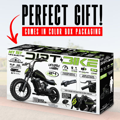 Madd Gear My 1st Mini Electric Dirt Bike - Black Green