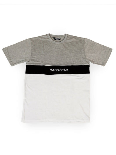 MGP STRIPE TEE - GRAY WHITE